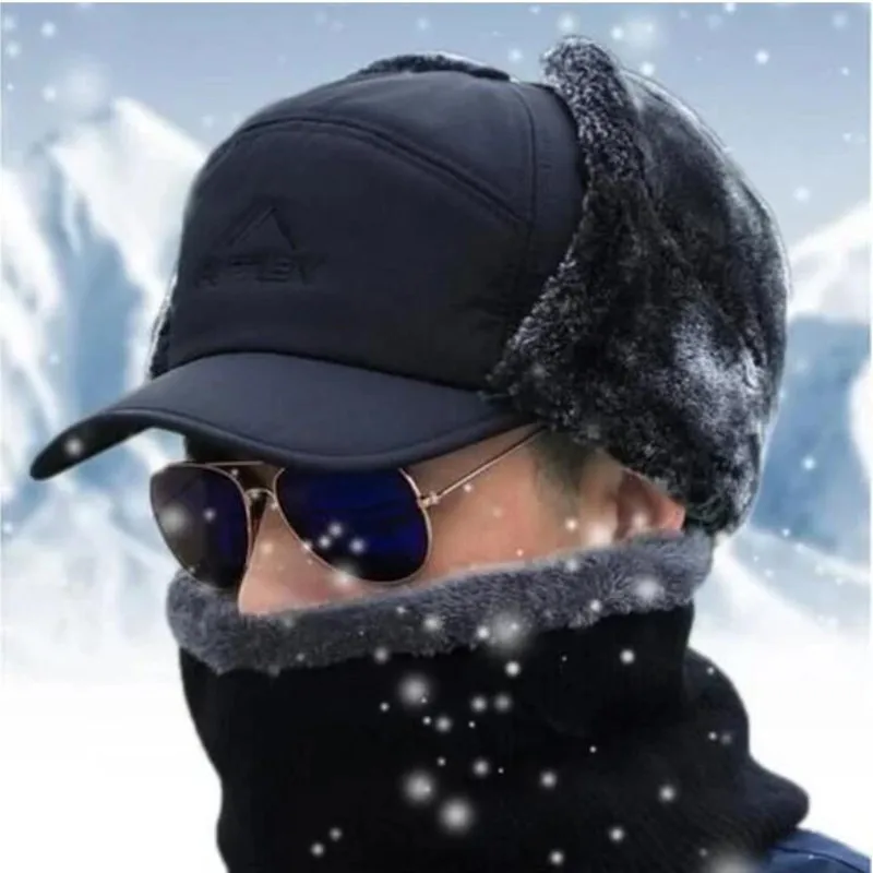 

Модная зимняя теплая утолщенная бейсбольная кепка из искусственного меха, мужская и женская лыжная мягкая экстремальная холодная шапка, шапка для рыбалки на открытом воздухе