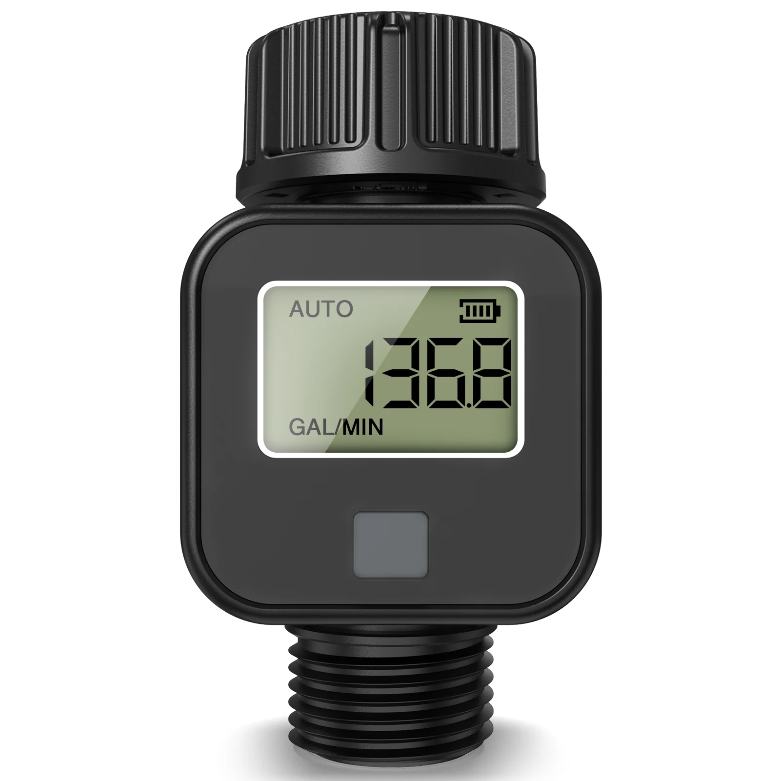 Digital Water Flow Meter High Accuracy IP6X Measure Water Consumption and Flow Rate for Outdoor Garden Watering Irrigation Hose