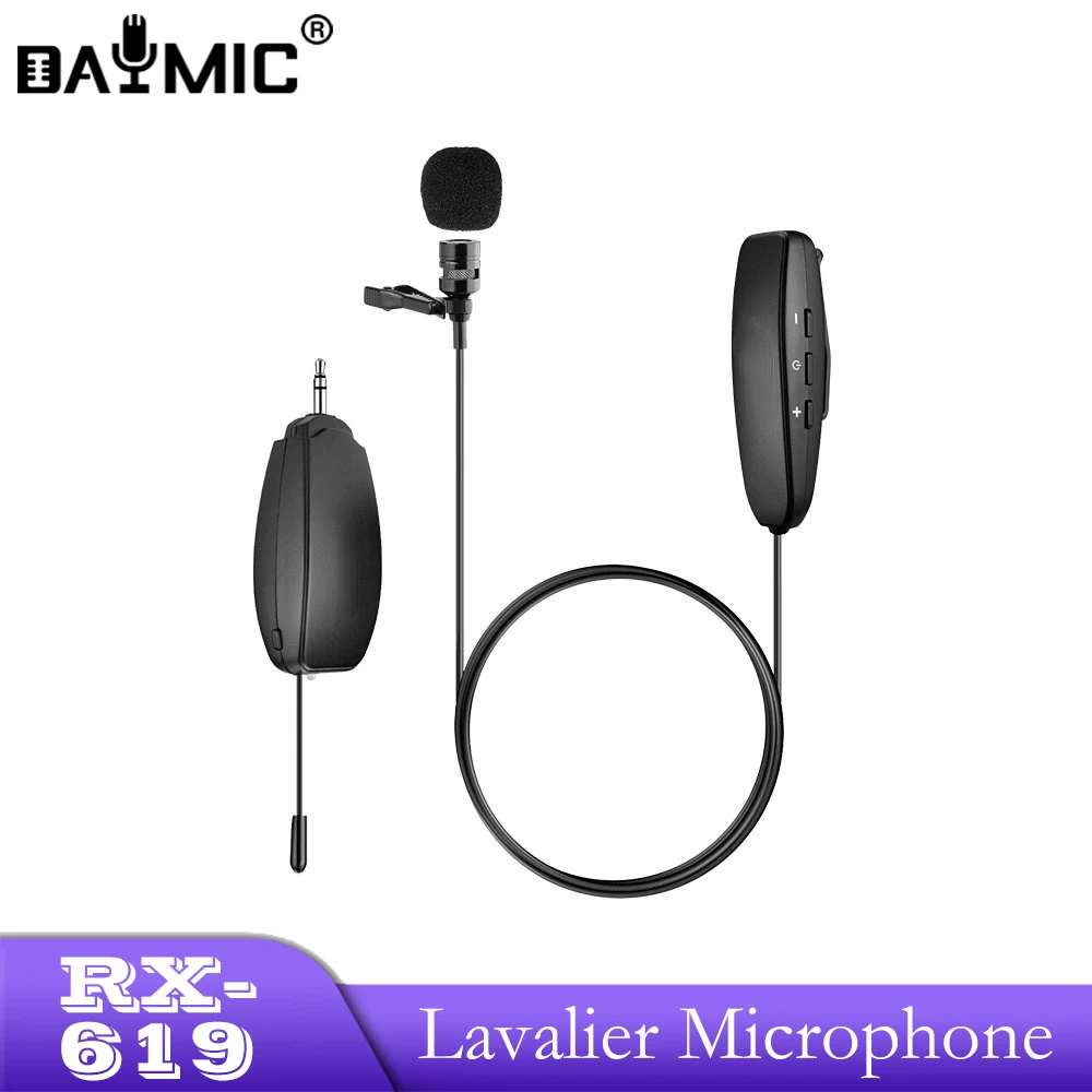 

AOSHEN RX-619 Portable Wireless Collar Lavalier Microphone Handsfree Mic For Mobile Teaching Sales Promotion Lectures Meetings