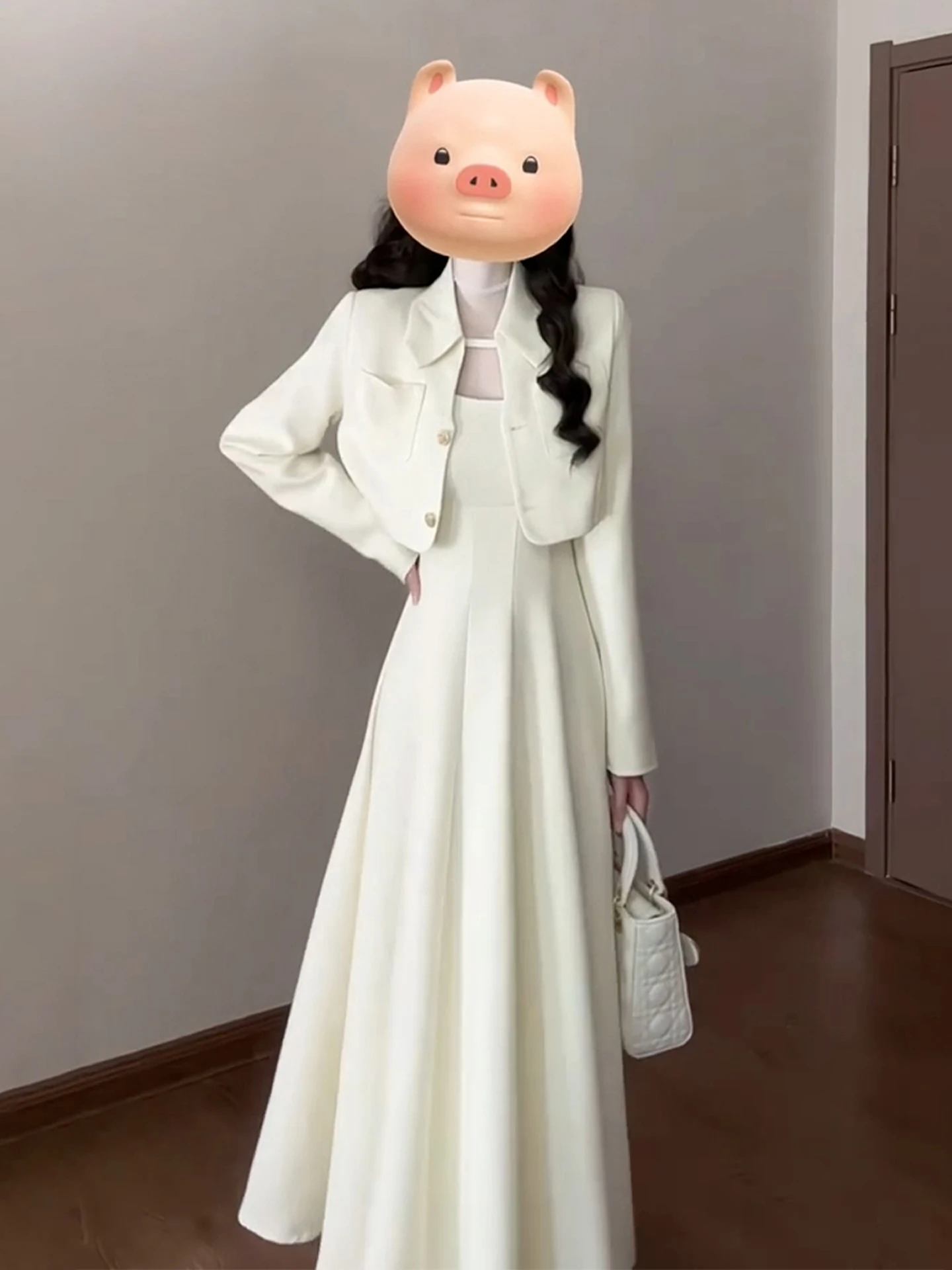 

Женский костюм Jaet And Dr на заказ, облегающий комплект с высокой талией, модная осенняя коллекция, смесь хлопка против морщин