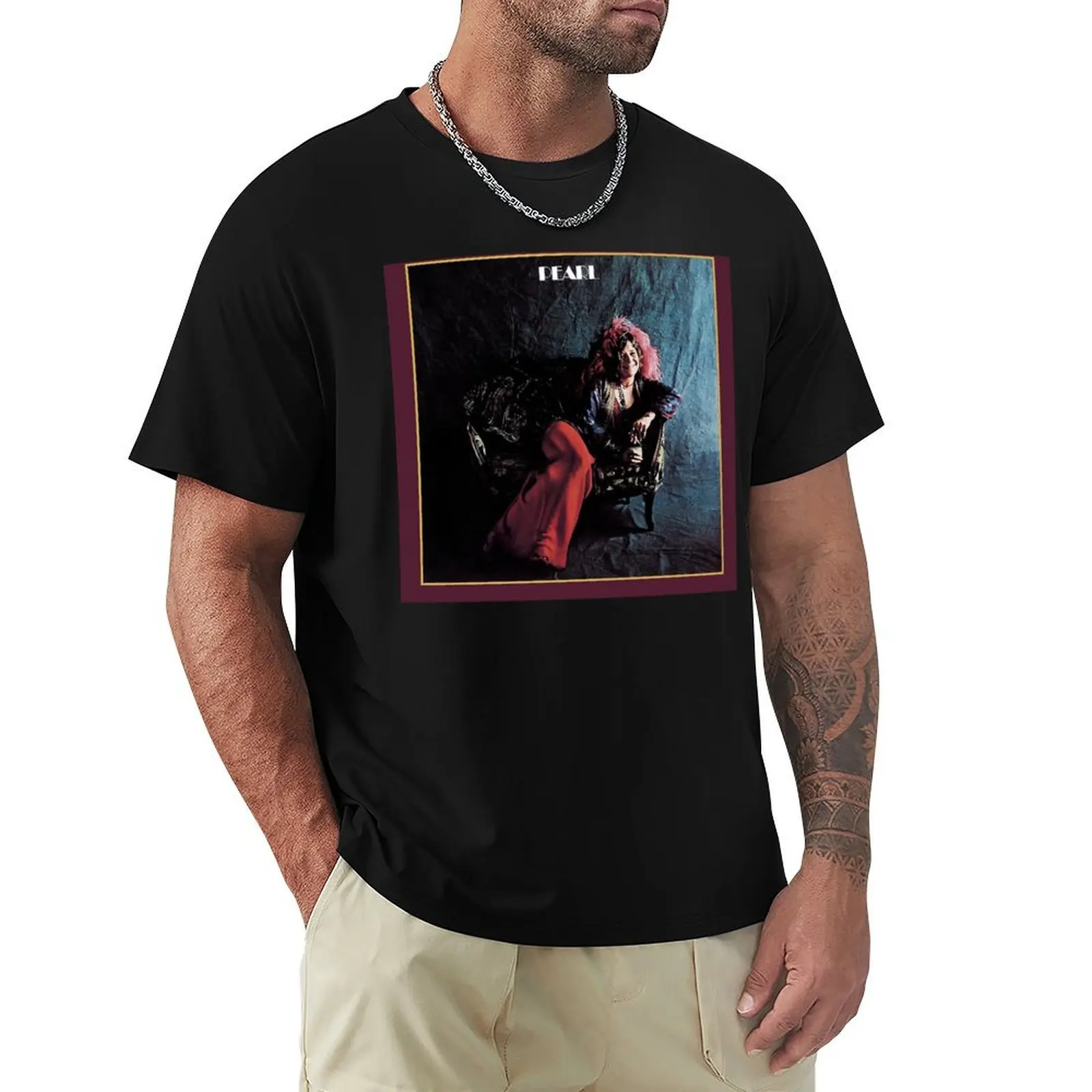 Janis Joplin - Pearl Classic T-Shirt Fashion Print Casual Short Sleeve