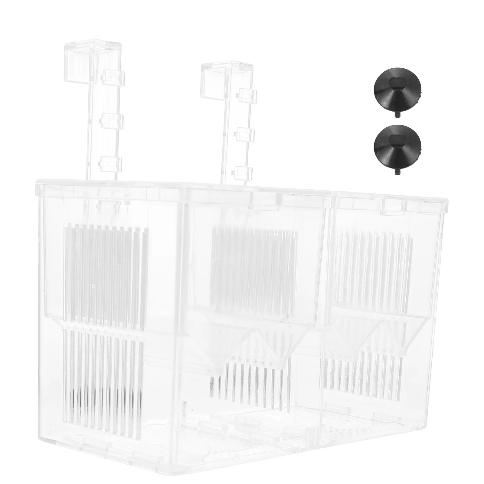 

1Pcs Dual Aquarium Isolation Box High-Quality Plastic Fish Breeding Box for Juvenile Protection Compact Hanging Breeder
