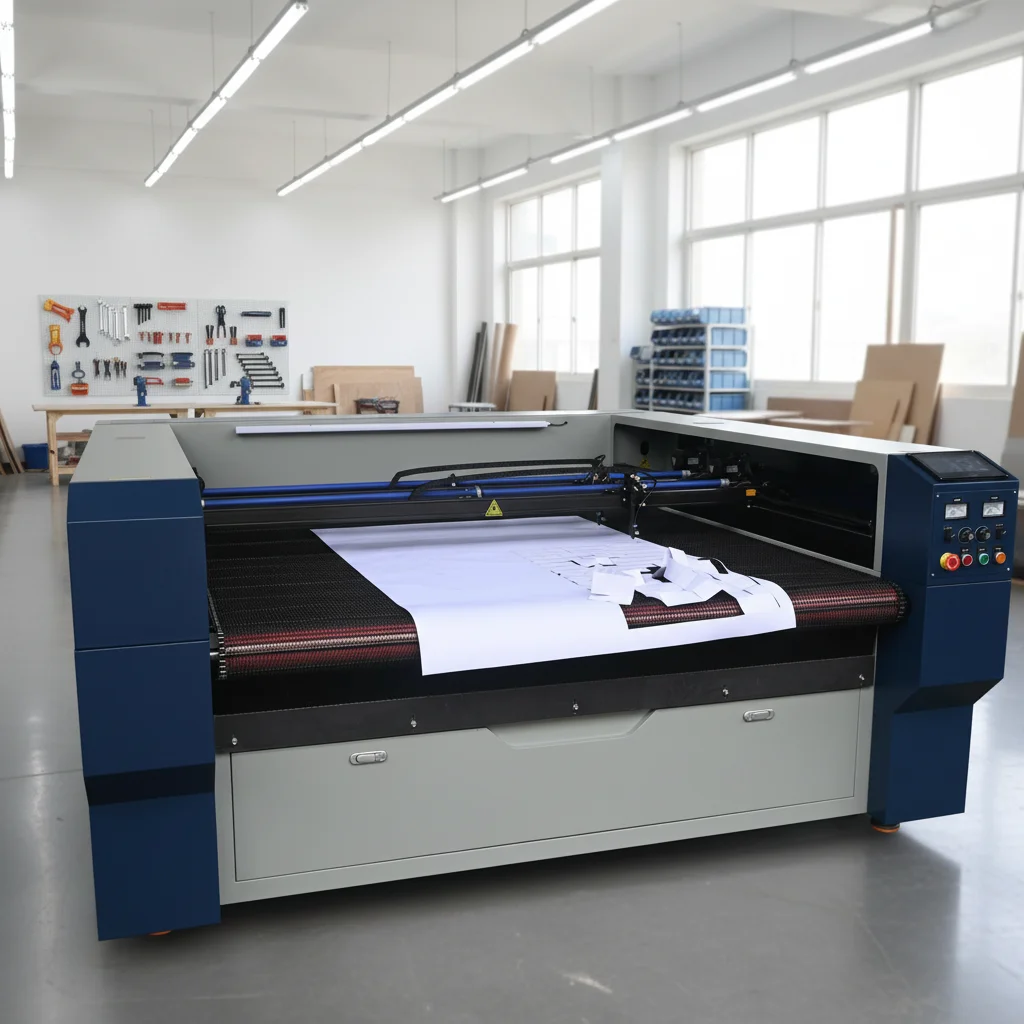 Grote automatische CO2-lasersnijmachine voor stof, leer, acryl, hout, MDF, rubber, professionele watergekoelde graveermachine