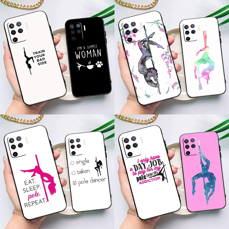 Pole Dancer Dancing Case For OPPO A17 A57 A77 A78 A15 A16 A52 A72 A76 A96 A74 A94 A5 A9 A31 A93 A54S A53S A57S