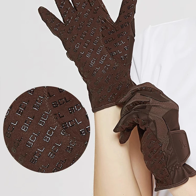 Baslong Спортивные перчатки для верховой езды Велосипедные перчатки Перчатки для верховой езды для взрослых и детей в одном стиле Дышащие высокоэластичные нескользящие перчатки