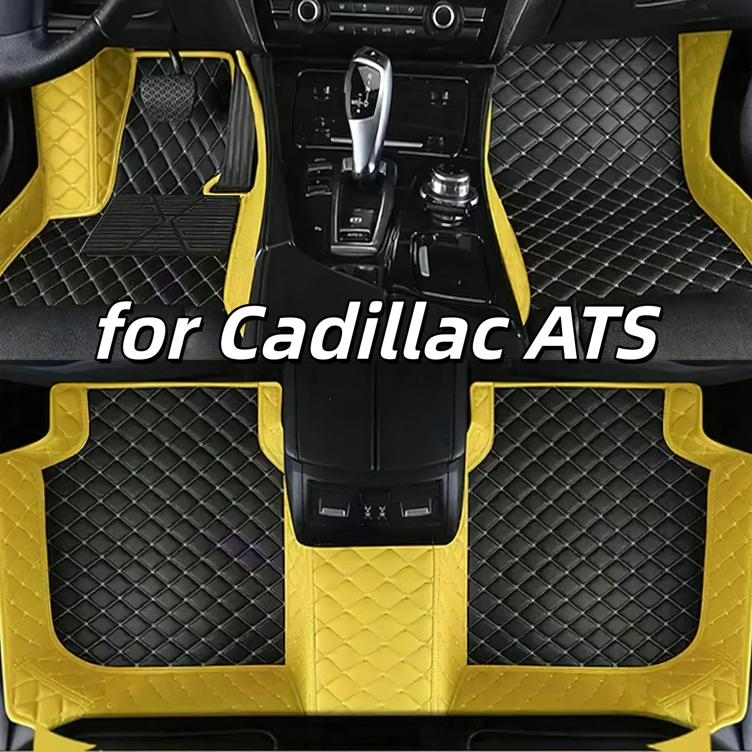 

Accessories car floor mats for Cadillac ATS 2013 2014 2015 2016-2019 Auto leather carpet pads full set vehicle foot mat rugs