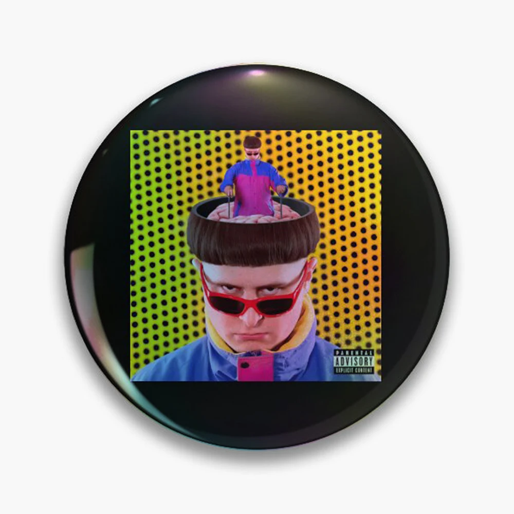 Oliver Tree Funny Vintage Meme Collage Alternative Music Art Pin Holographic Star Heart Pin Brooches Laminated Button Fashion Ac