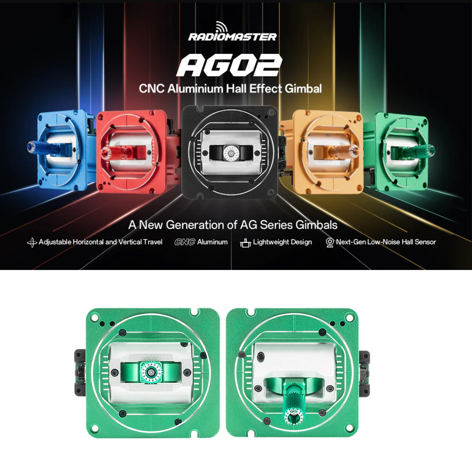 RadioMaster AG02 CNC Hall Sensor Gimbals Throttle & Centering Adjust Fit TX16S MKII TX15 BOXER RC Transmitter Upgrade Parts