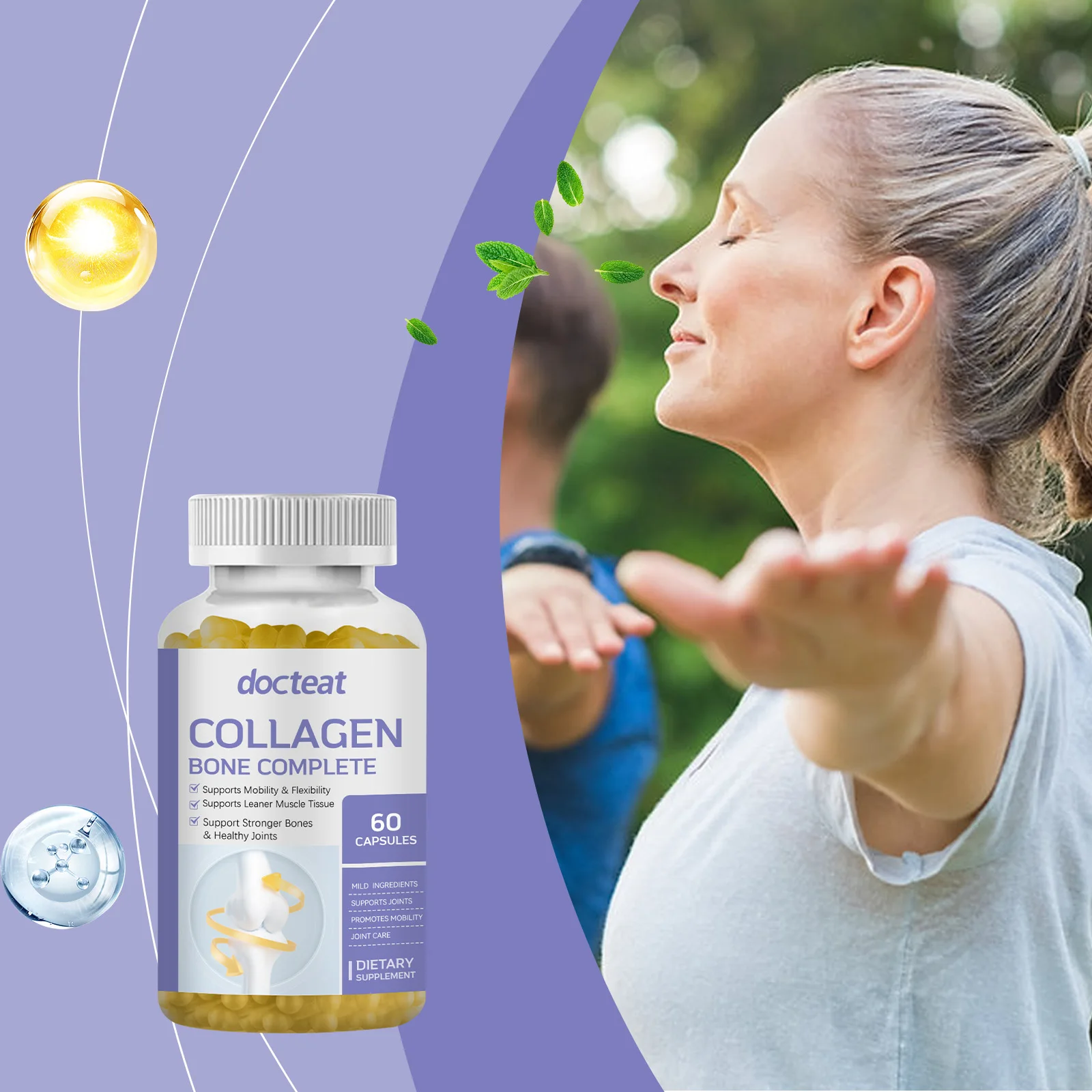 Collagen Capsules Rich in Vitamins and Minerals to Support Joint Vitality