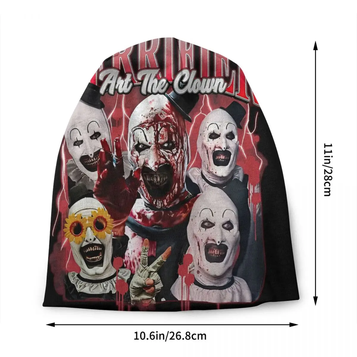 Custom T-Terrifiers Hot Halloween New Bonnet Hats Knitting Hat For Women Men Winter Warm Christmas Skullies Beanies Caps