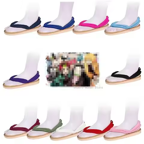 2025 Halloween Kamado Tanjirō Nezuko Agatsuma Zenitsu Kanroji Mitsuri Tokitou Muichirou Cosplay Schoenen Kimono Flip-Flops Geta