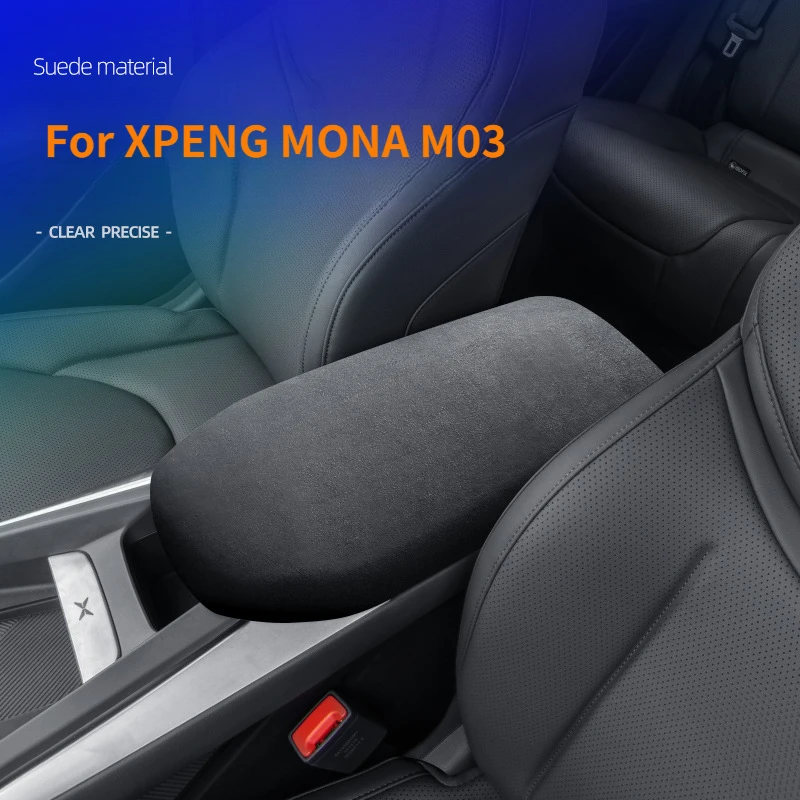 Car Armrest Cover For XPENG MONA M03 Special Customized Flannel Auto Center Console Lid Protector Interior Modification Accessor