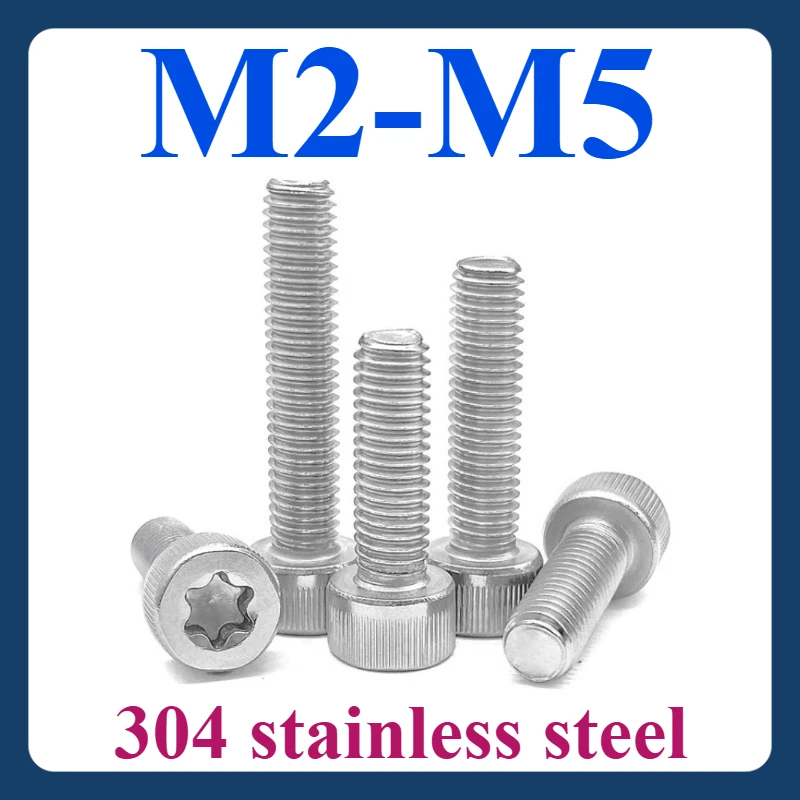 

M2-M5 304 stainless steel anti-theft screws, anti-tampering hexagon socket screws, hexagon socket round head bolts