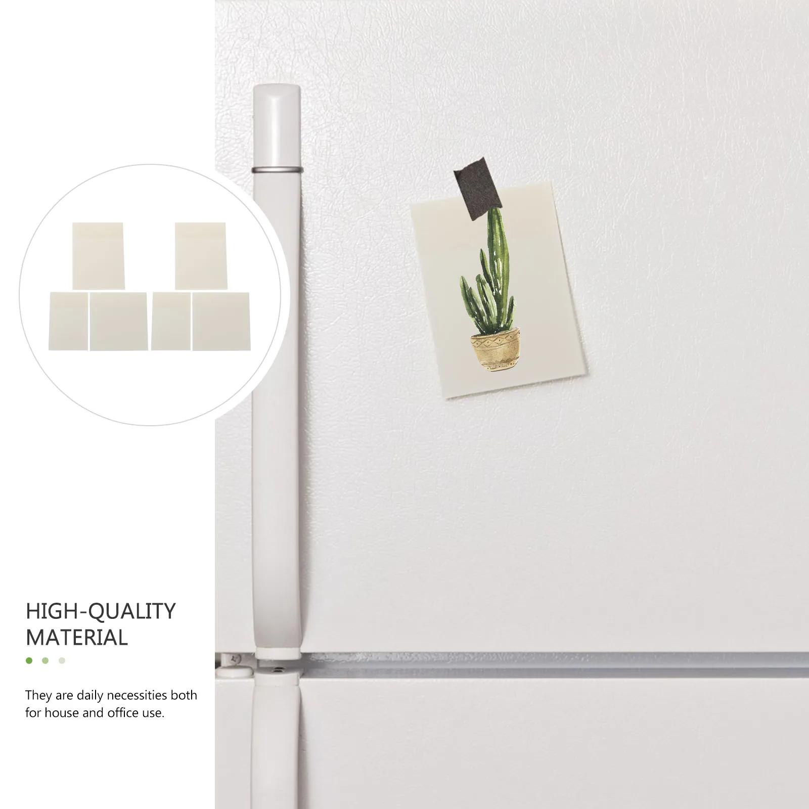 

6pcs Transparent Memo Pads Clear Self-Adhesive Note Papers For Office Sticky Message Stickers Writing Notes Students