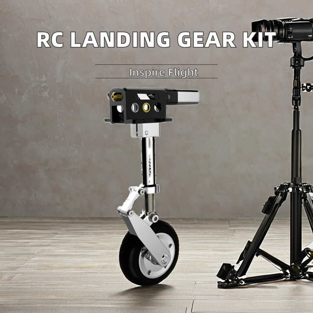 Carrello di atterraggio elettrico per aereo RC unisex 4-6 kg 40-60E con naso antivibrante principale e ruote in alluminio senza servo per robot