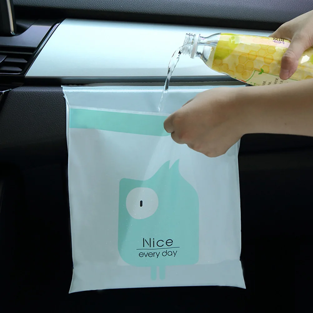 

15Pcs Sticky Garbage Bags Portable Vehicle Trash Pouch High Toughness No Leakage Litter Bag for Car Bedside Table Storage