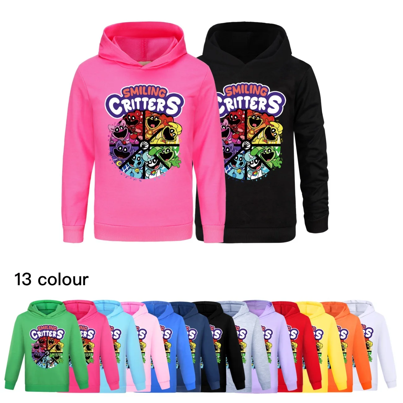 

Boys Hooded Girls T Shirt Smiling CrittersKids Casual Sweatershirt Child Fashion Clothes Cotton Christmas Girl Costume 3-16Y3099