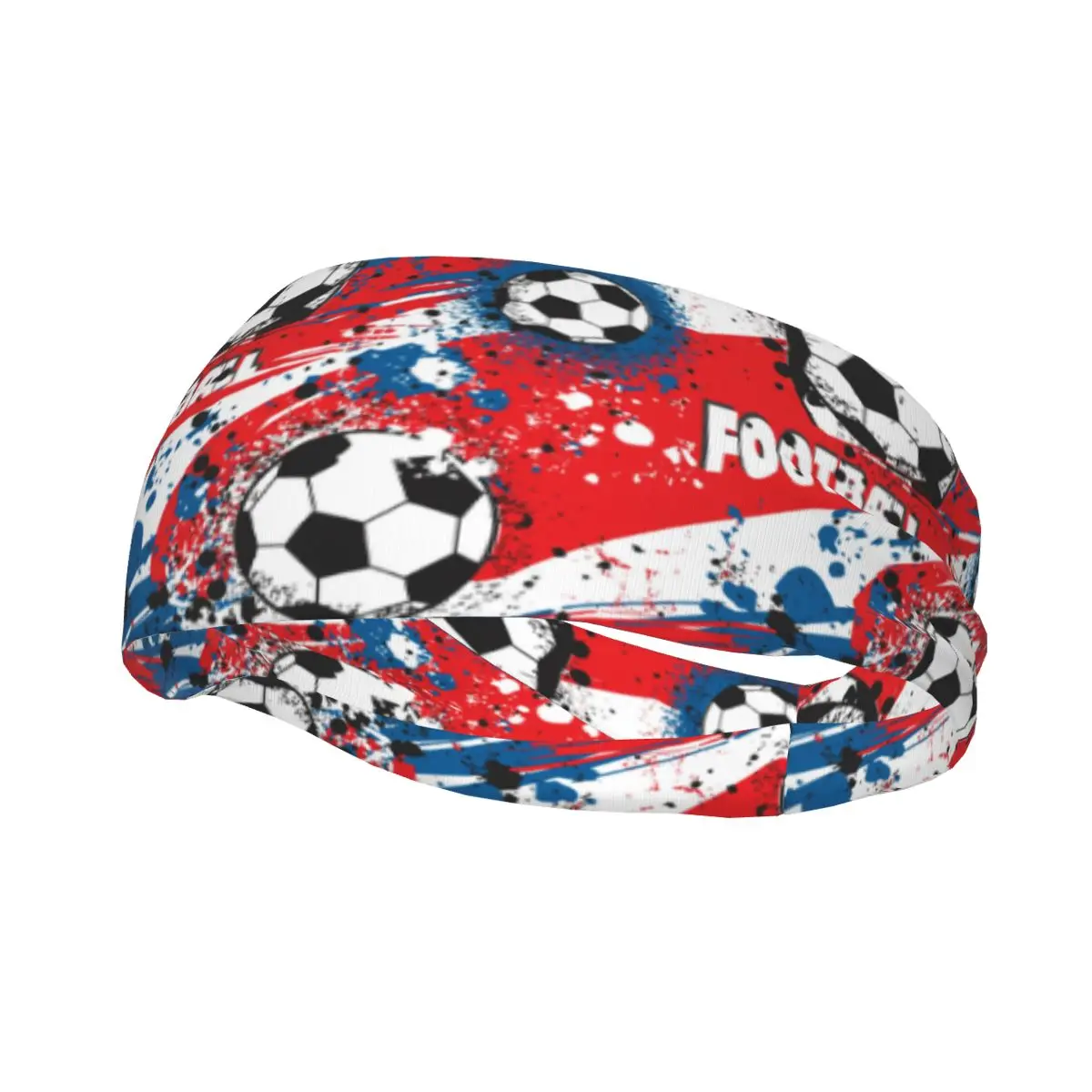 

Sports Headband Abstract France Football Sport Ball Colors Pattern Fitness Sweatband Absorbent Cycling Jog Hair Bandage