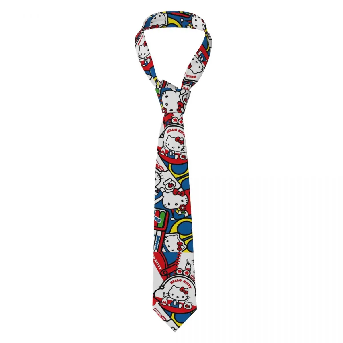 ربطات العنق هالو كيتي للجنسين من البوليستر الحريري 8 سم ربطة عنق كلاسيكية للرجال ملابس يومية Cravat إكسسوارات الزفاف دعائم تنكرية #1