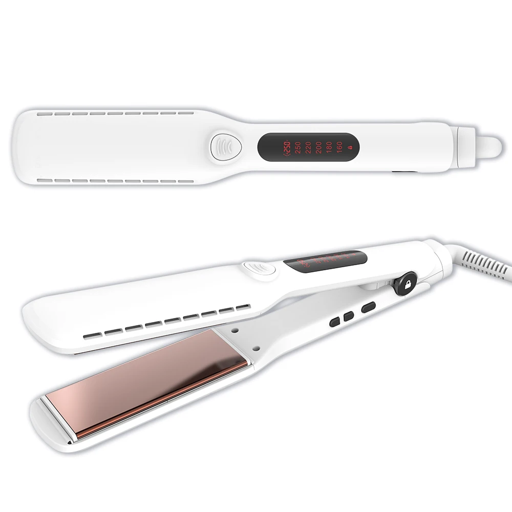PTC Wide-Plate Salon Pro Hair Straightener with LCD Display - Bulk Order for Hair Styling Wholesalers/Beauty Suppliers