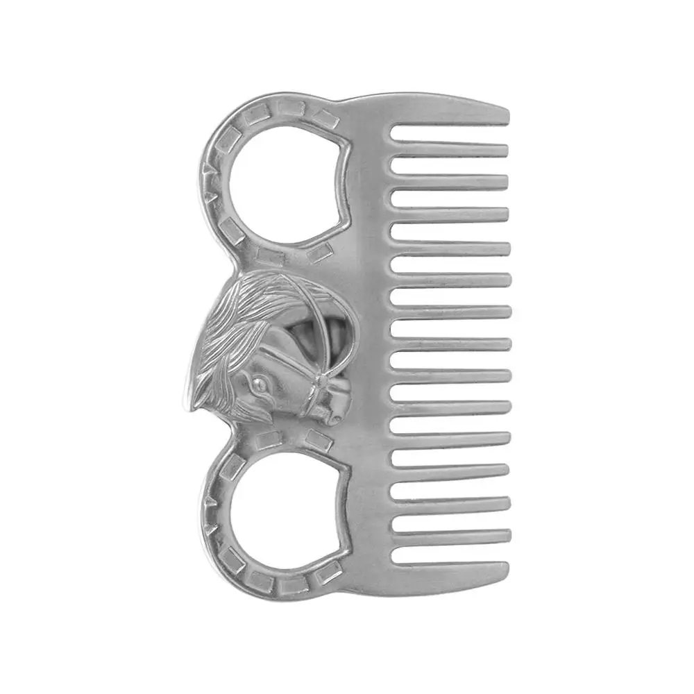 Durable Horse Grooming Comb Portable Lightweight Metal Horse Comb Pocket-sized Sturdy Curry Comb Scrubber Grooming Tool