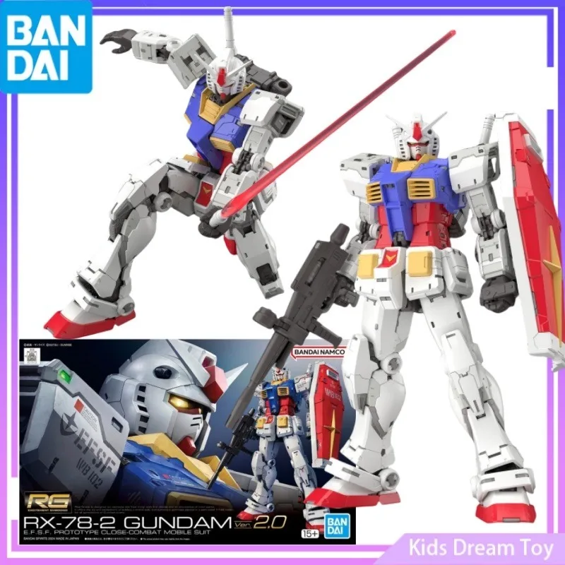 

Bandai in Stock Original RG 1/144 GUNDAM Anime Figures RX-78-2 Gundam Ver.2.0 Action Figures Toys Collectible Model Gifts Kids