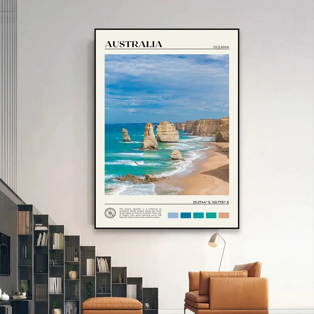 Modern Australia Landscape Wall Art City Travel Poster Canvas Printing Decor Living Room Bedroom Wall Art Home Decor