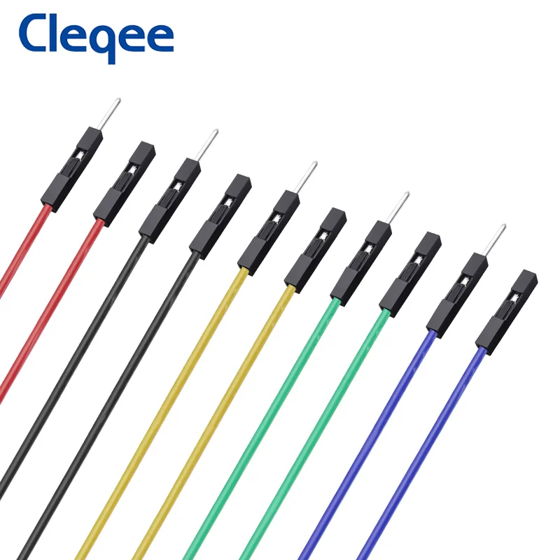 Imagem -05 - Cleqee 10 Peças Clipes de Gancho de Teste para Dupont Macho Fêmea Jumper Fios de Silicone Mini Grabber para Teste de Analisador Lógico P1534 P1535