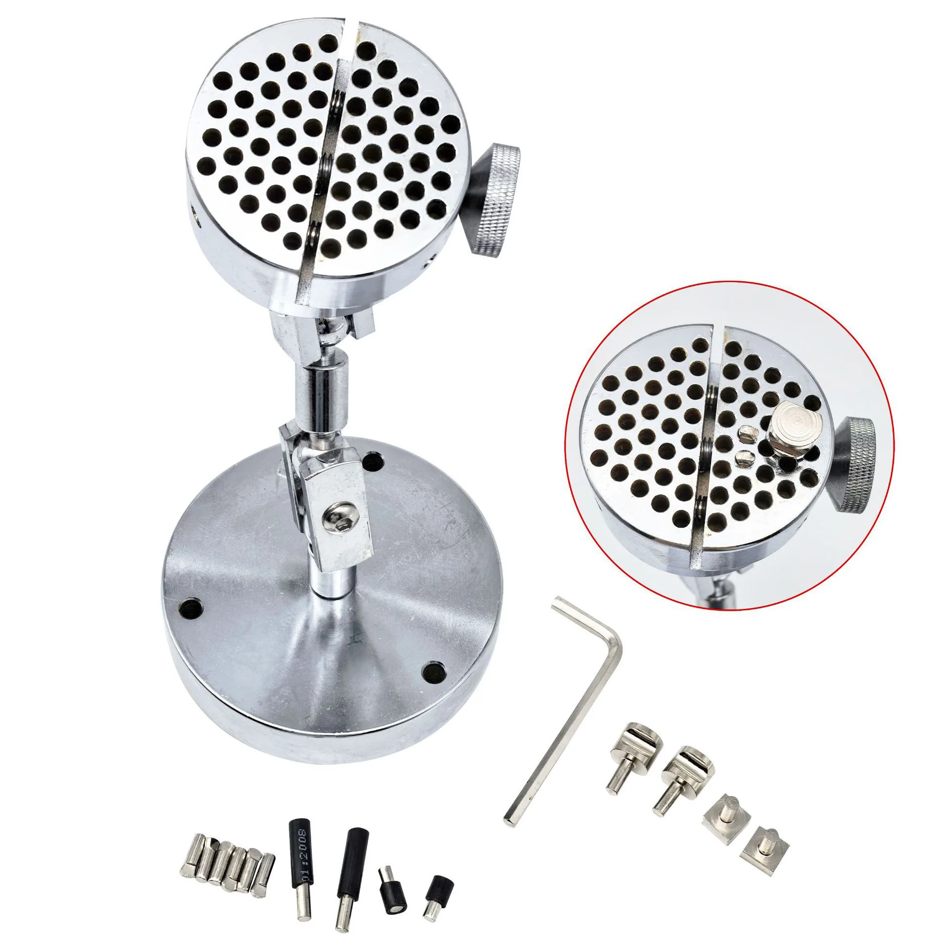 Adjustable Hand Graver Micro Inlay Engraving Jewelry Clamp Wrench Aluminum Ring Holder Universal Adjustable Fixing Tool