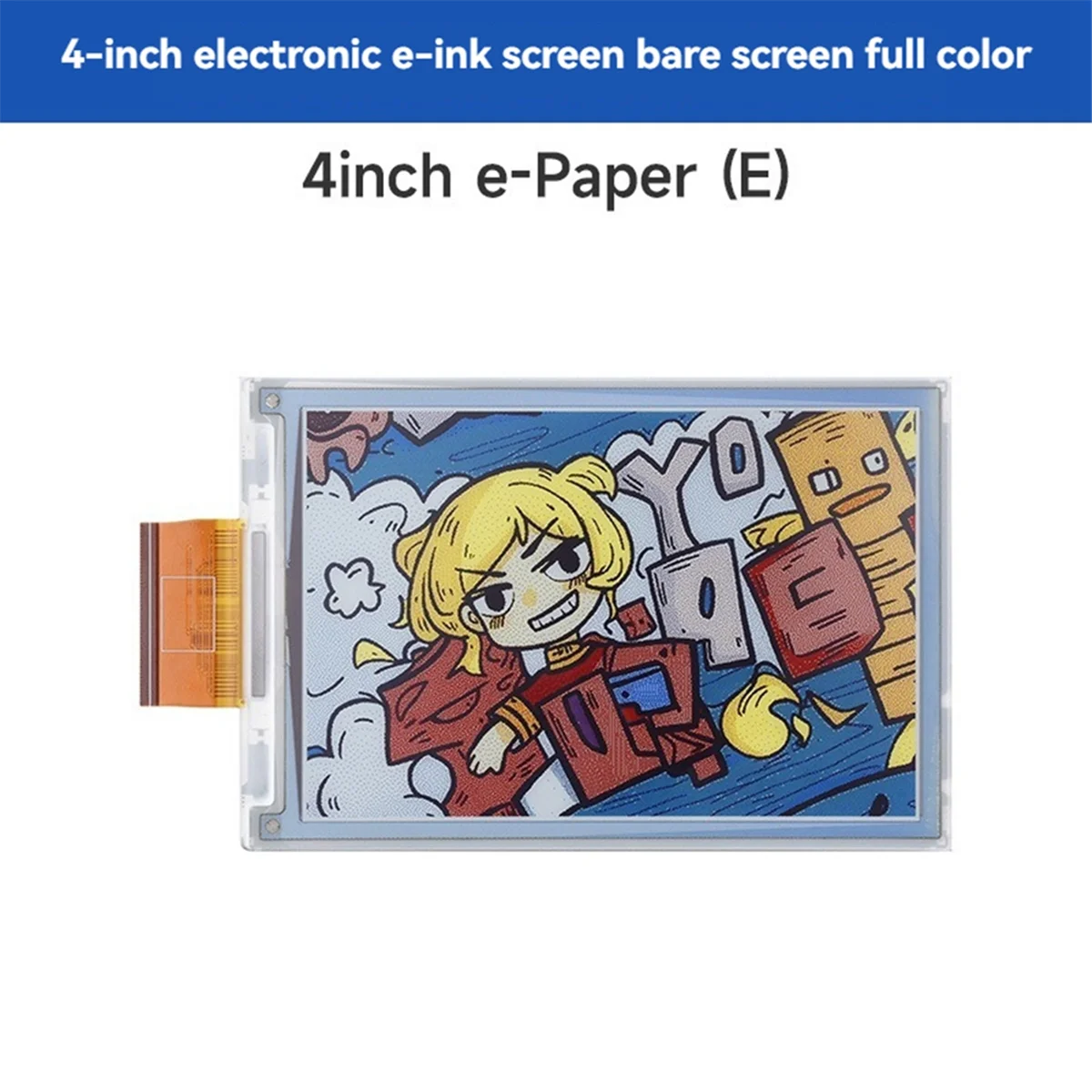 4 Inch E-Paper Display Full-Color E Ink Spectra 6 600x400 Pixels SPI Interface Low Power E-Paper Screen