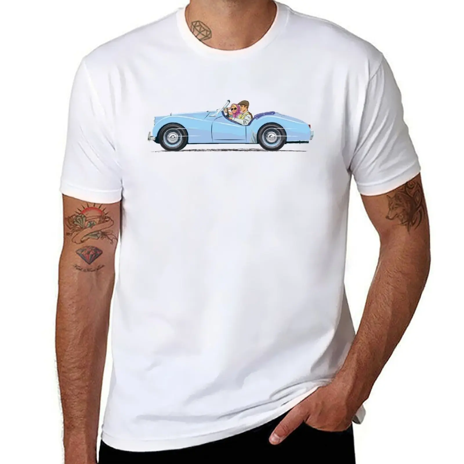 

Blue TR3 color Powder T-Shirt Fashion Casual Short Sleeve T-Shirt