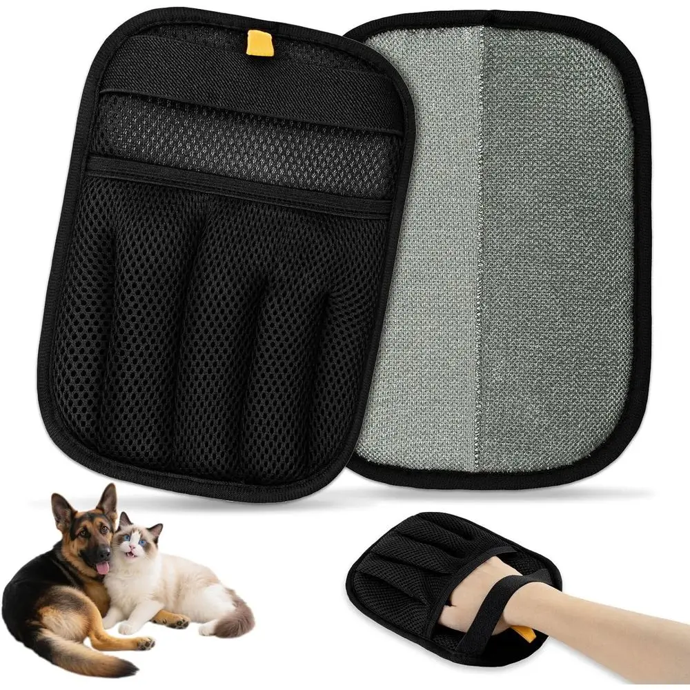 

Enhanced Pet Hair Removal Gloves for Grooming Dogs and Cats, Ideal for Cleaning Furniture, Cars, and Clothing