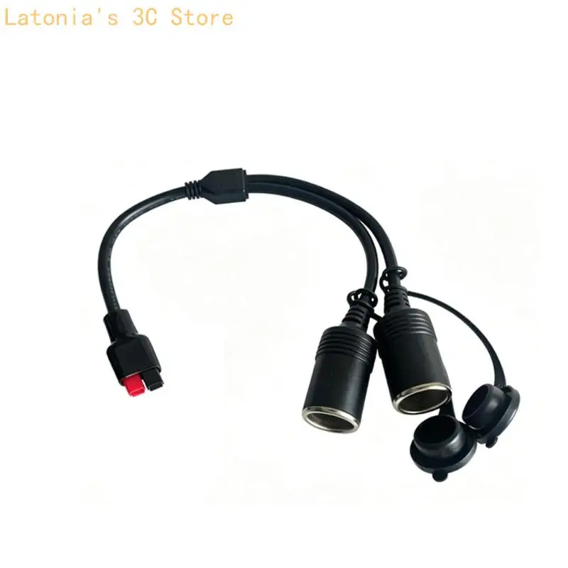12V Power Distribution Cable with 45A Input and Two Sockets Here X3UB