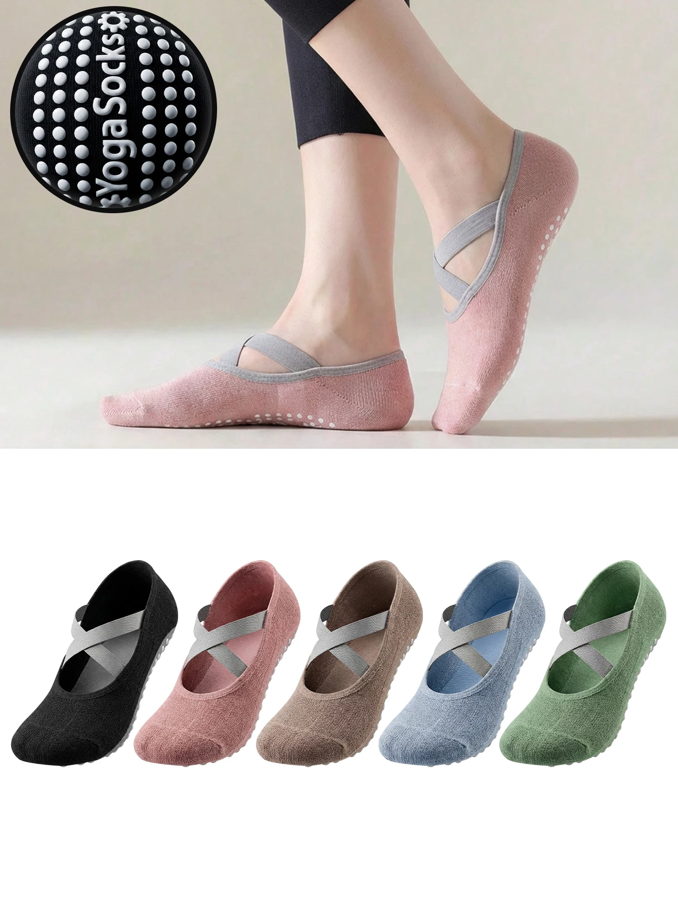 

Mesh Breathable Yoga Socks Women Cotton Low Cut Short Gym Fitness Dance Sports Socks Professional Non-slip Floor Pilates Socks