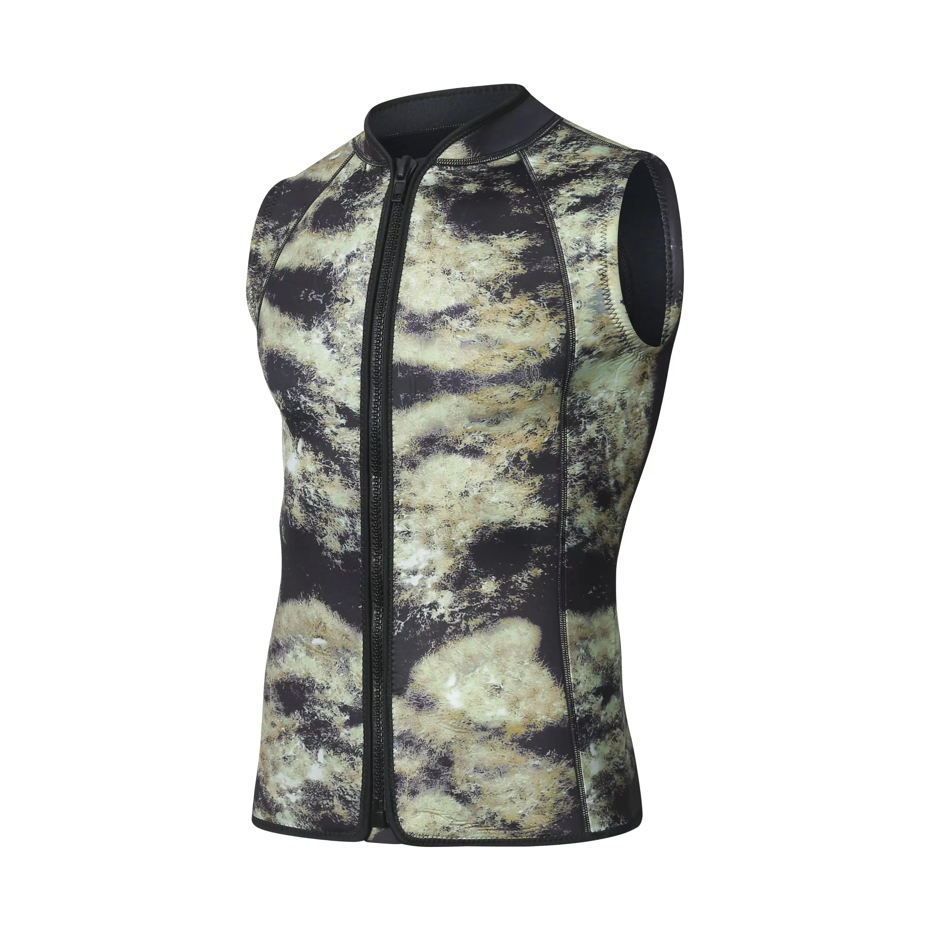 DEMMET Camouflage 3mm Wetsuit Men Women Neoprene Diving Vest Shorts Weights Sleeveless Scuba Swimming Suit Surf Fishing Vest