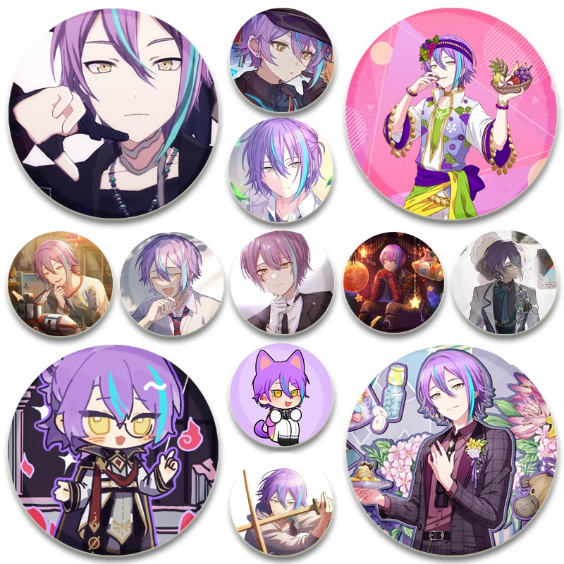 شارة كارتون كاميشيرو روي ، دبابيس إبداعية مستديرة تصنعها بنفسك لحقيبة الظهر ، دبابيس أزرار أنيمي ، إكسسوارات مجوهرات ، هدايا ، 58 ks