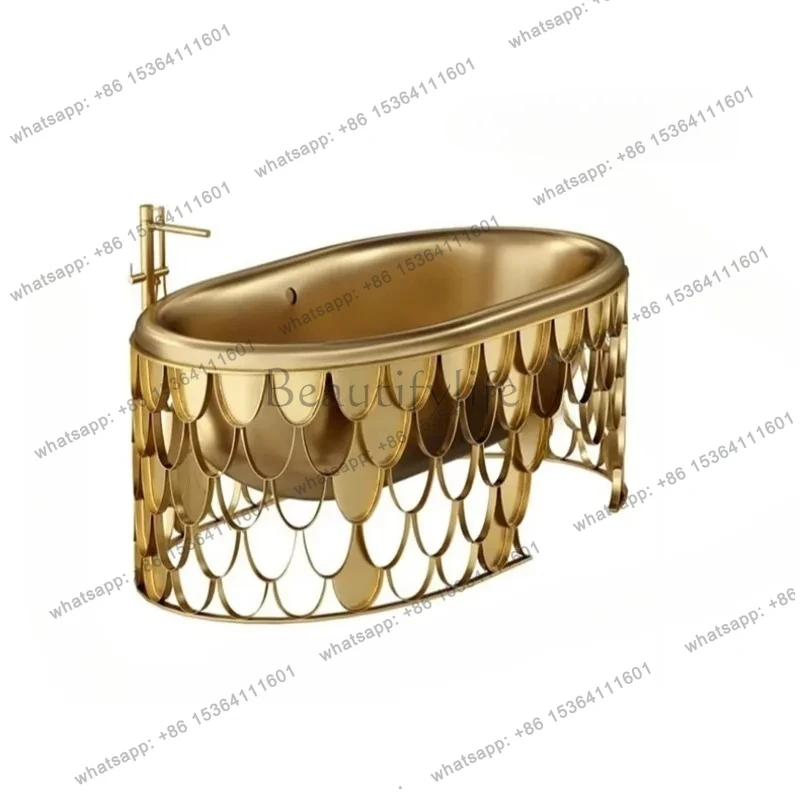 

Lavabo da bagno fascia alta per uso domestico, bagno villa di fascia alta, di design leggero e di lusso in acciaio inossid