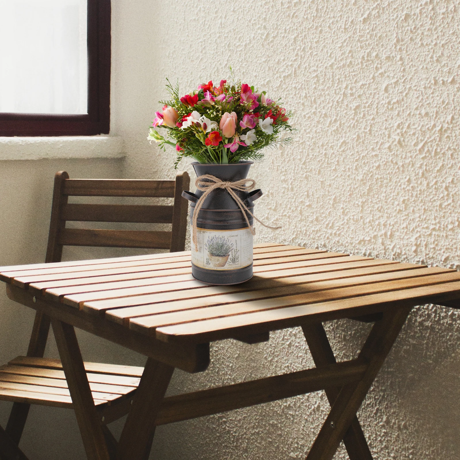 

Retro Metal Artisan Vase Decorative Home Flower Arrangement Desktop Adornment Non Slip Jug Practical Durability