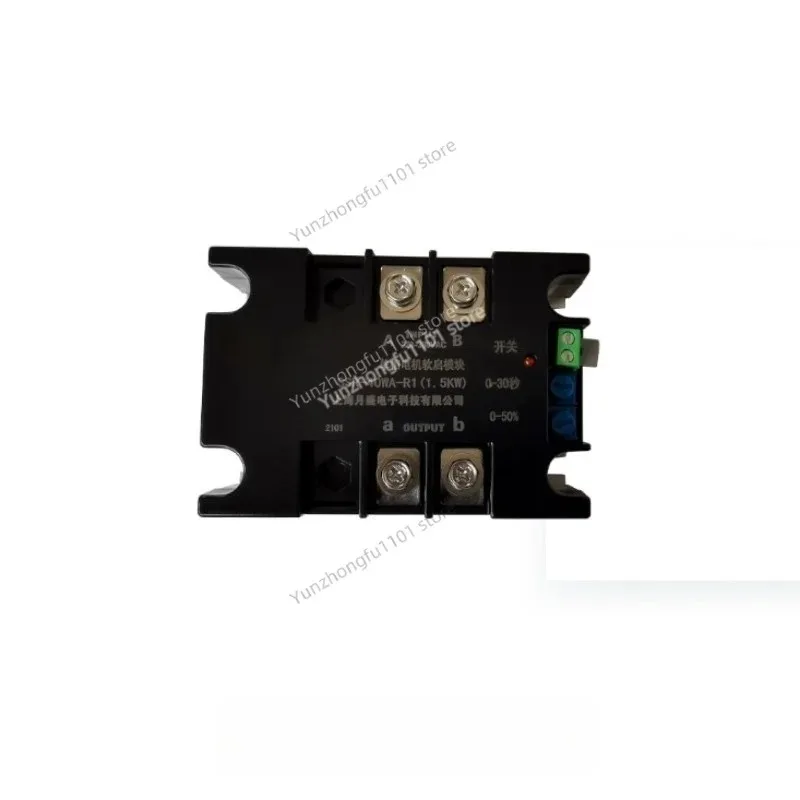 220V 4KW Motor Soft Starter Soft Stop SSR‑100WA‑R2 Single‑Phase Motor Slow Start Controller for Water Pump Blower Belt Conveyor