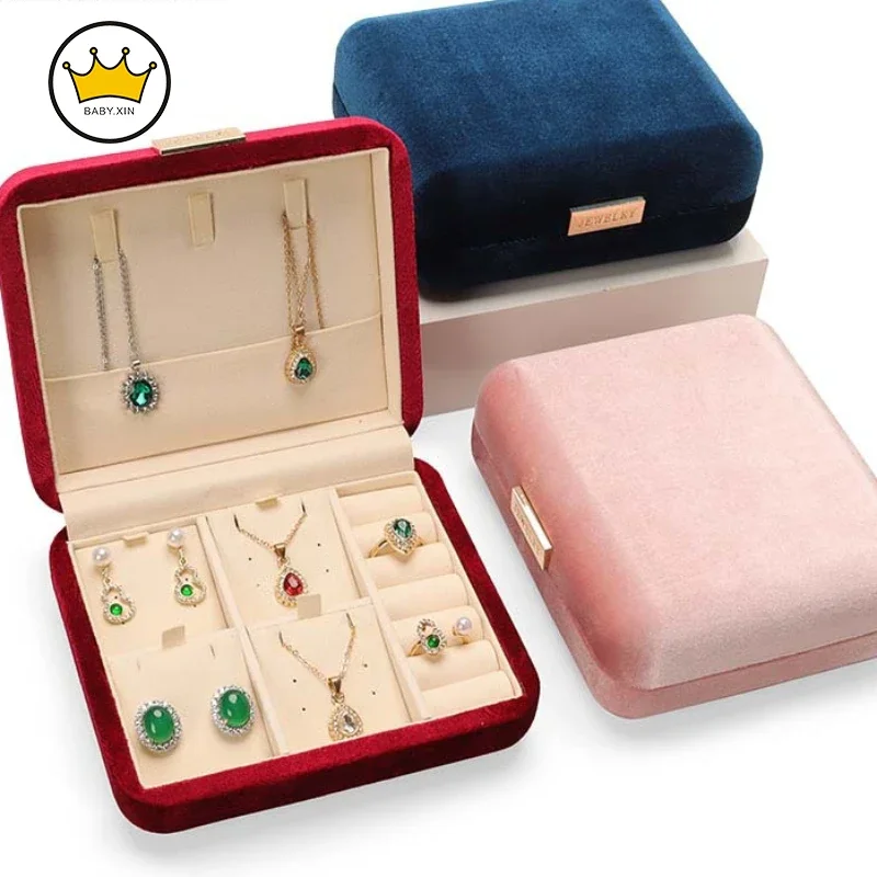 

Бархатная раскладушка для ювелирных изделий, подарок для ювелирных изделий, многофункциональное кольцо, серьги, ожерелье, держатель для хранения, коробка для упаковки ювелирных изделий с жемчугом