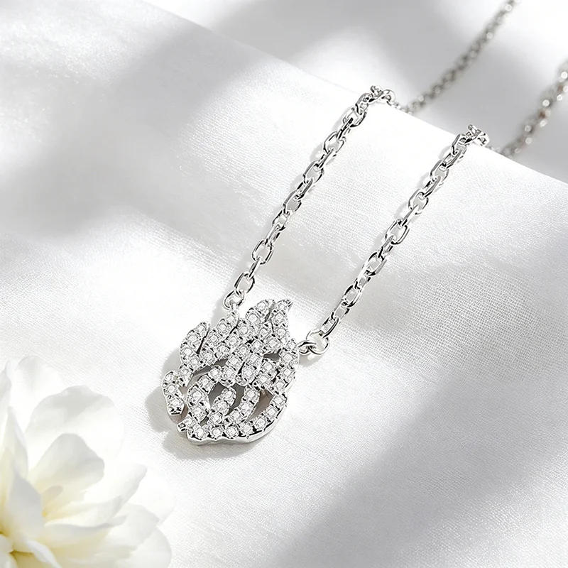Smyoue Original 100% Full Moissanite Pendant Necklace for Women Bride Luxury Quality Jewelry 925 Sterling Silver Chain Wholesale