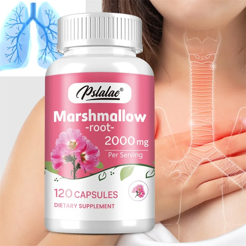 Marshmallow Root Capsules 2000mg - Support Respiratory, Skin and Intestinal Health, Promotes Digestion