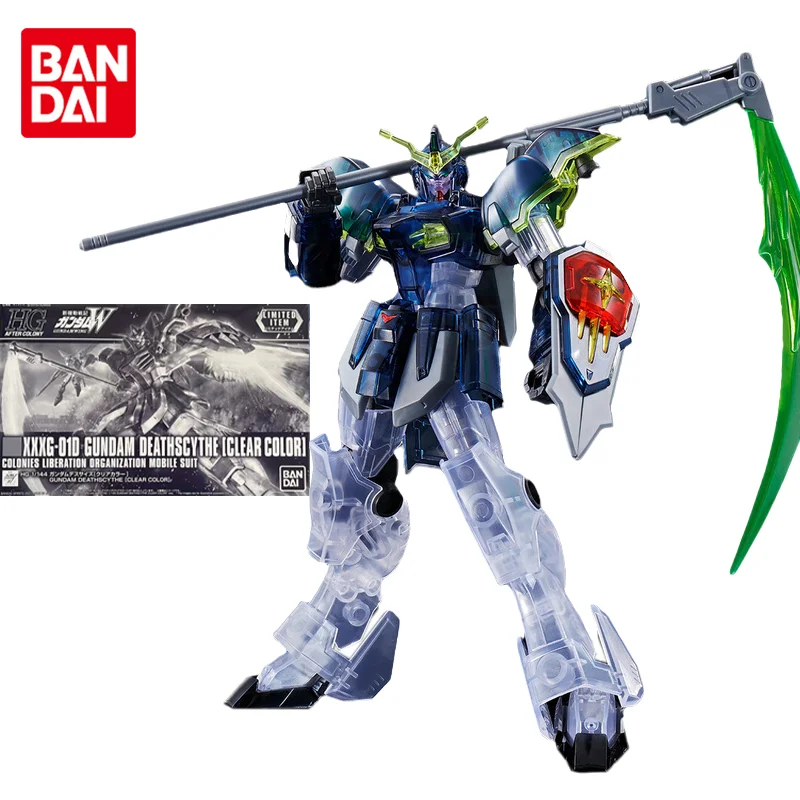 Bandai Original Gundam Model Kit Anime Figure HG XXXG-01D DEATHSGYTHE CLEAR COLOR Action Figures Toys Gifts for Children