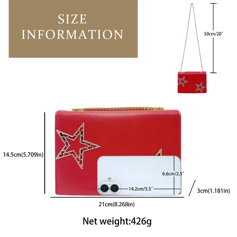 European and American personalized high-end inlaid diamond leather buckle dinner bag, rhinestone handbag, versatile shoulder bag