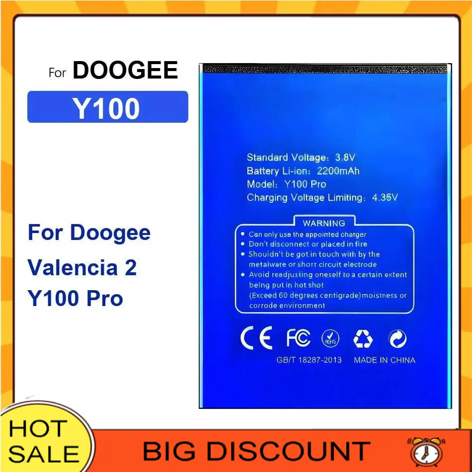 

Mobile Phone Battery Long Lasting 2200-3000Mah For Doogee Nova Valencia 2 Y100 Plus Pro