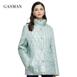 GASMAN 2022 NEW Spring Autumn Jacket Wear on both sides fashion casual women jacket Thin Cotton brand high quality parka 21871