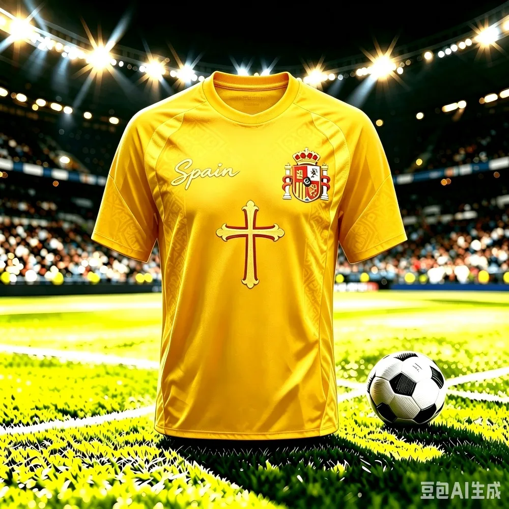 Summer Spanish Style Football Jersey Men's Sports Training Breathable and Quick-drying Top 3D Printed Men's and Women's T-shirt