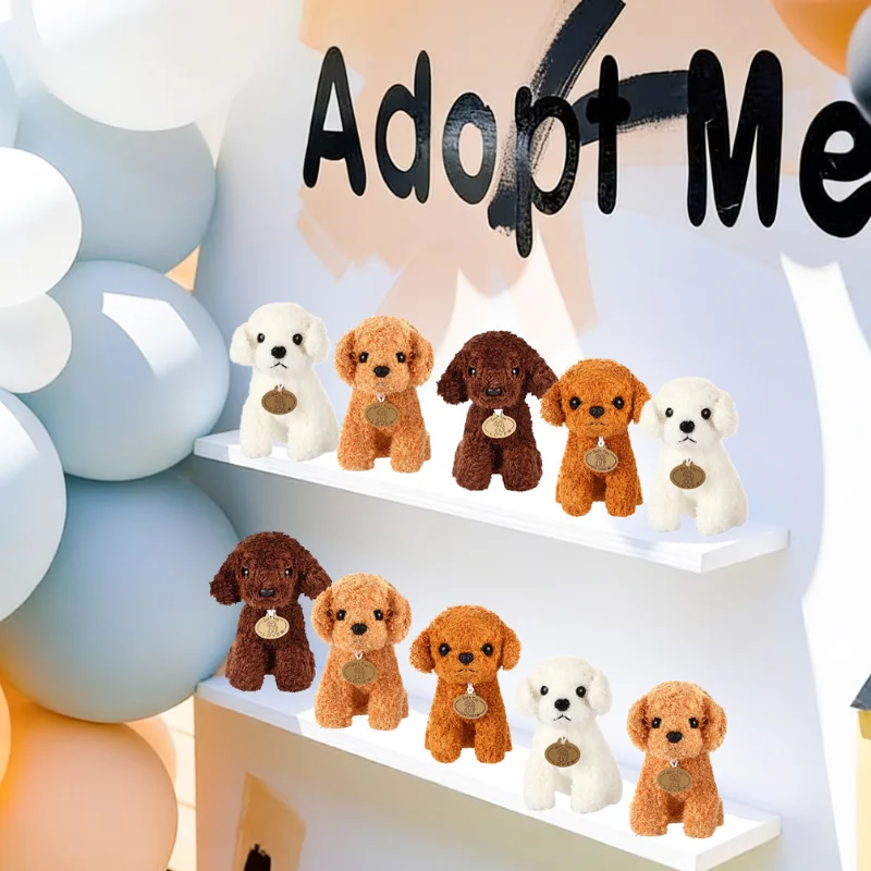 8-32Pcs Teddy Dog Bulk Stuffed Animals Adopt a Puppy Party Favors Keychain for Graduation Baby Shower Birthday Gifts 4.7in/12cm view 3