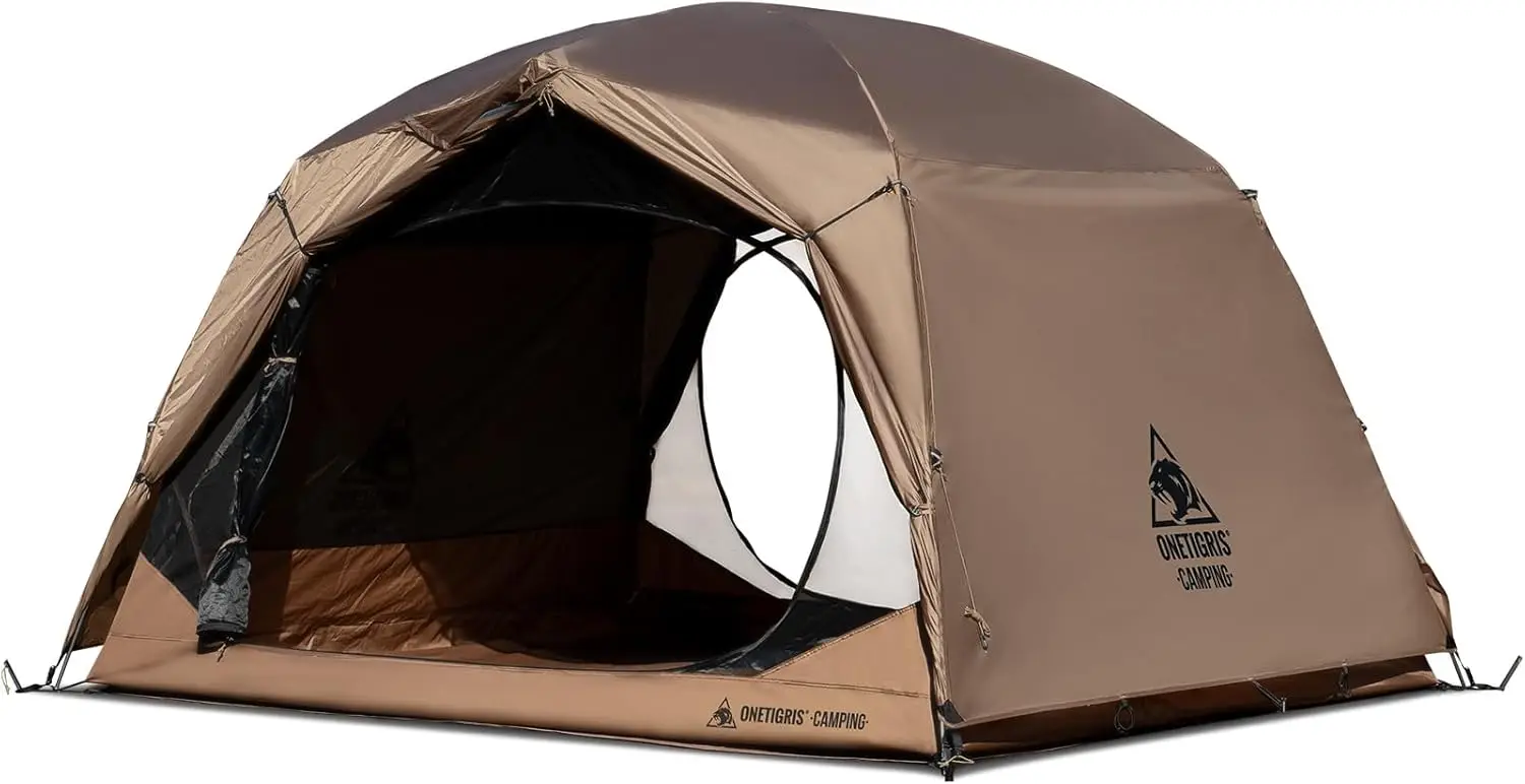

4-Person Camping Tent with 2000mm Rainfly & 5000mm Waterproof Floor, Easy Setup for Outdoor Family Adventures