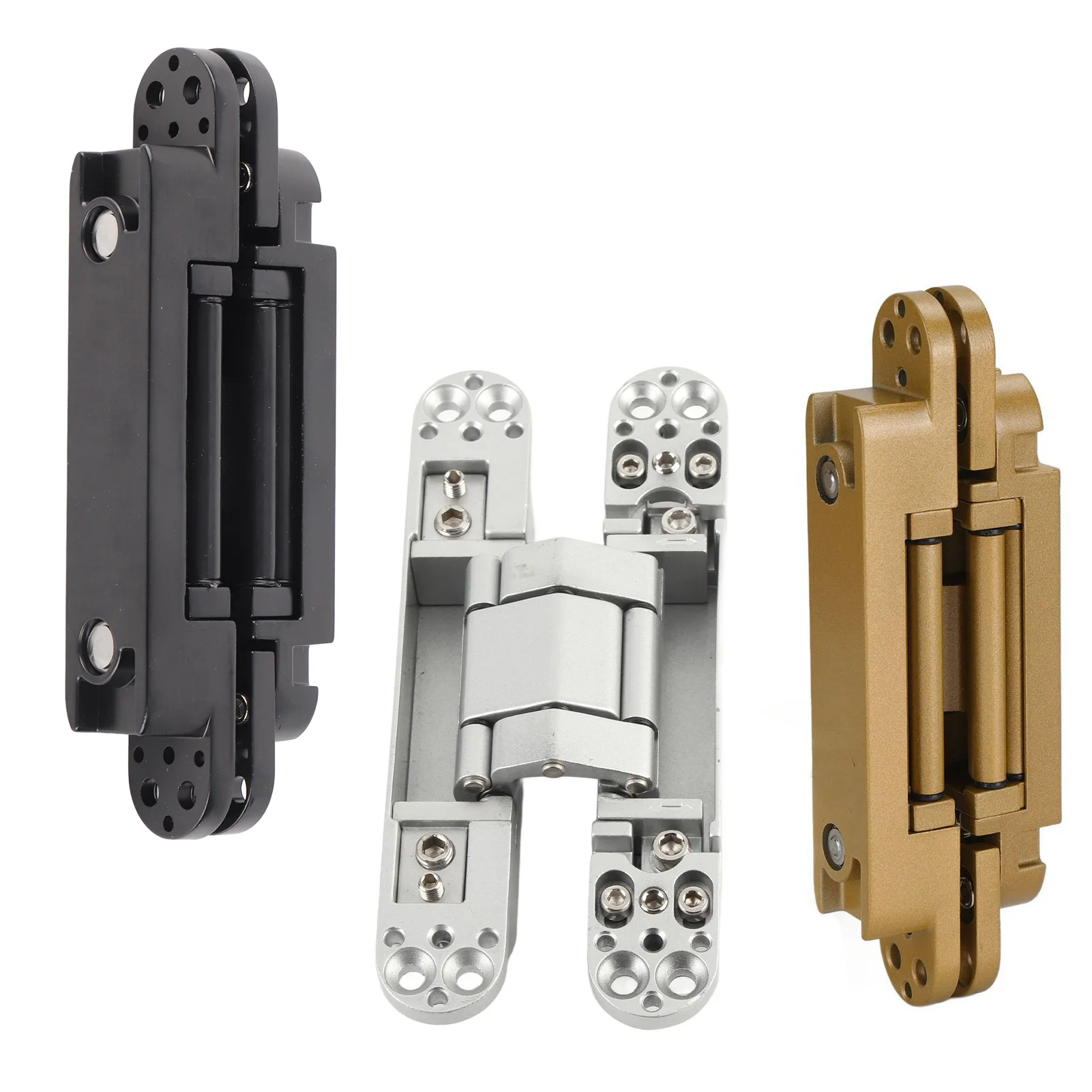 مفصل باب ثلاثي الأبعاد مفصلات الأبواب قابلة للتعديل 180 درجة زاوية فتح ثلاثية الأبعاد مفصل باب قابل للطي مع مسامير مفتاح ربط سداسي للباب الخشبي 40 كجم #3